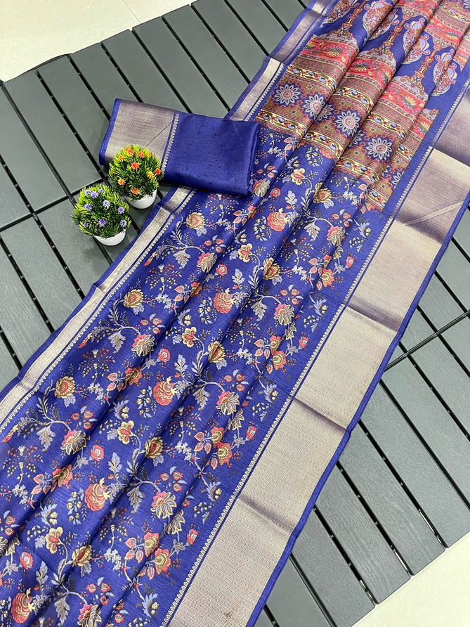 Wow Small Flower Dola Silk Saree catalog